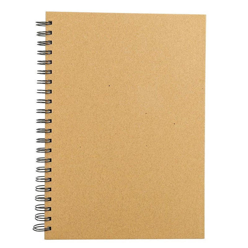 TOP-Pindu Spiral Sketchbook Pad, Blank Scrapbook, Art Drawing Book, 120 Pages/ 60 Sheets 140gsm (A4) - Image 1
